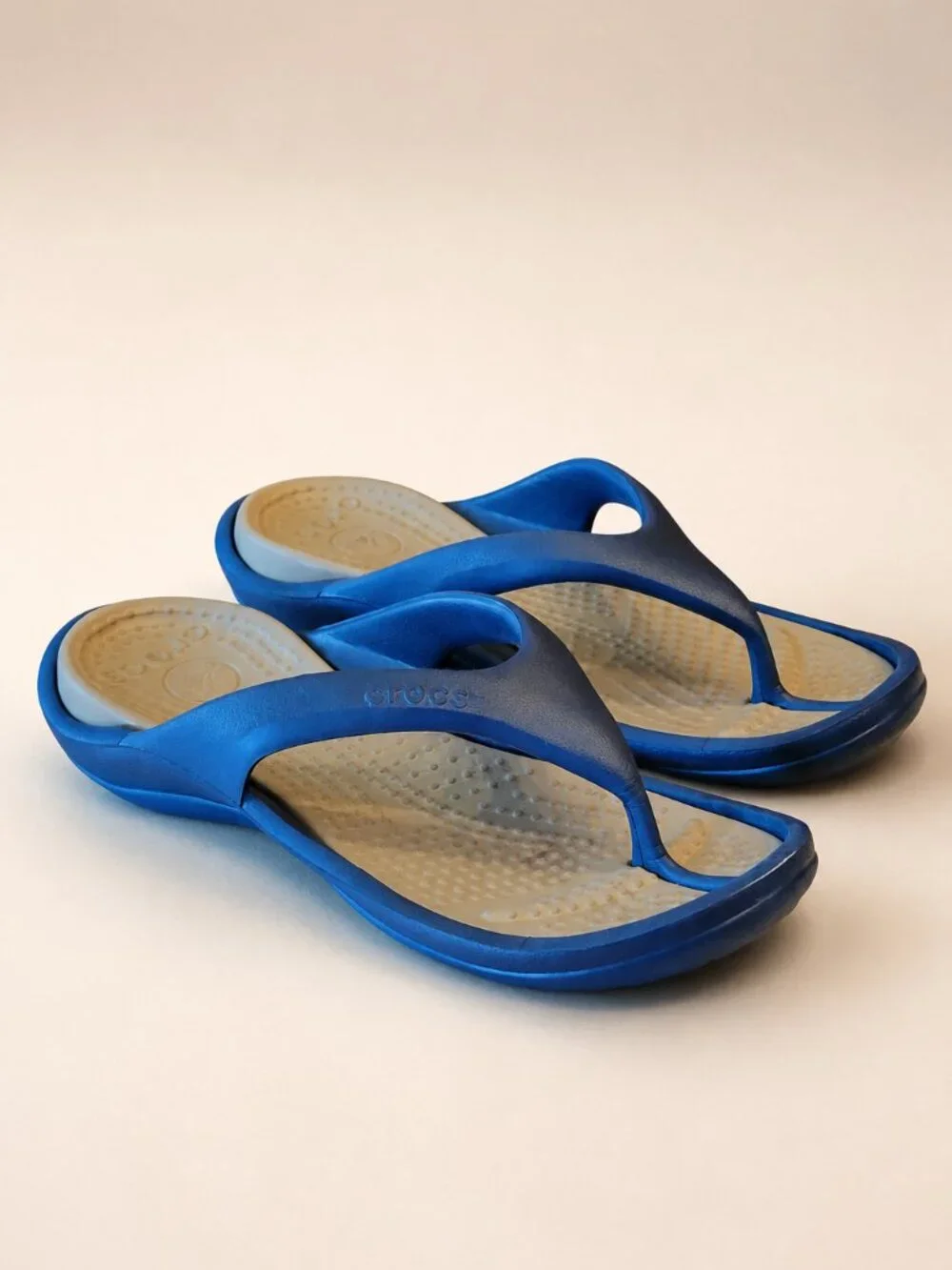 Crocs Athens Flip Flops Sandals Men's Size 12 Navy Blue New Unworn